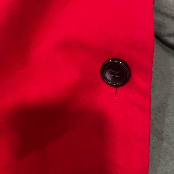 Women's Red Cape Coat - Picture 6 of 8